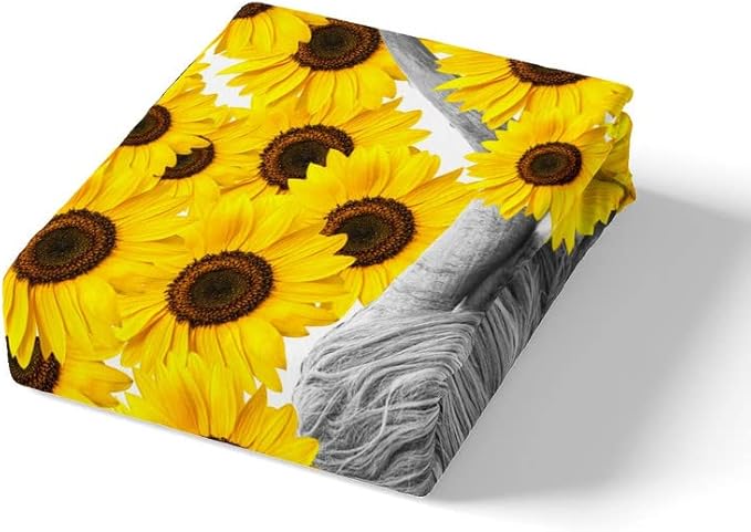 Feelyou Highland Cattle Duvet Cover Set Sunflower Printed Comforter Cover for Kids Adults Cow Bedding Set 1 Duvet Cover & 2 Pillowcases