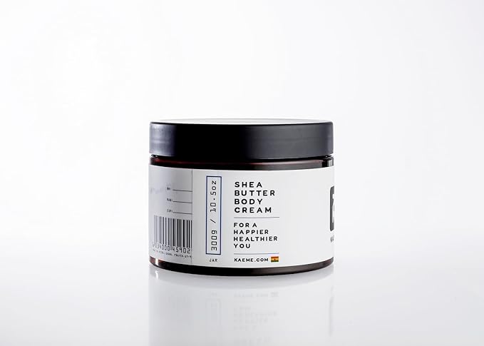 Kaeme Adinkra Pure Whipped Shea Butter made from Raw Organic Unrefined Butter Skin Moisturizer Hair Repair with coconut Oil for women and men (10.5oz/300g jar)