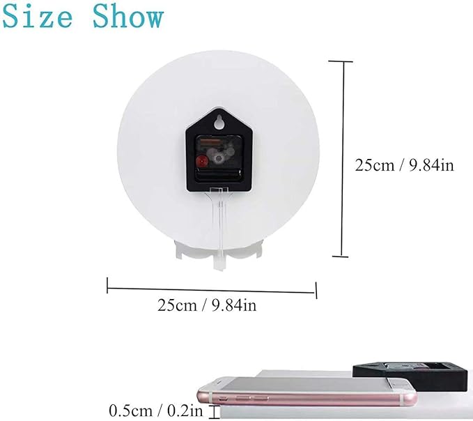 African American Woman Wall Clock Battery Operated Silent Non Ticking Round Clock Beautiful Portrait Wall Decor for Women‘ Bedroom, Living Room, Office, School 9.8 Inch