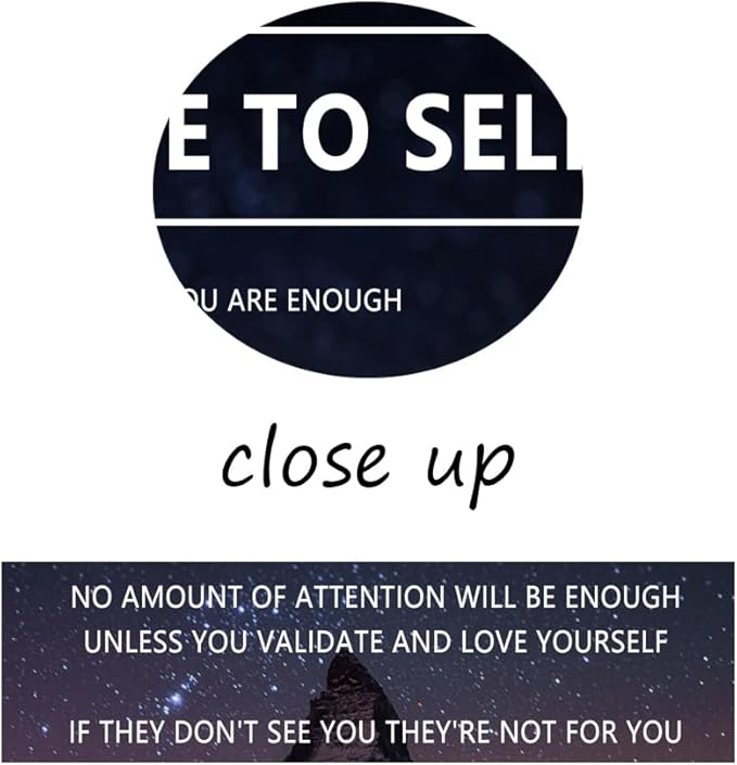 Note to Self Motivational Canvas Wall Art Snow Mountain Starry Sky Inspirational Poster Inspiring Canvas Painting Prints Wall Pictures for Home Decor Living Room Office Framed Artwork [18''W x 24''H]