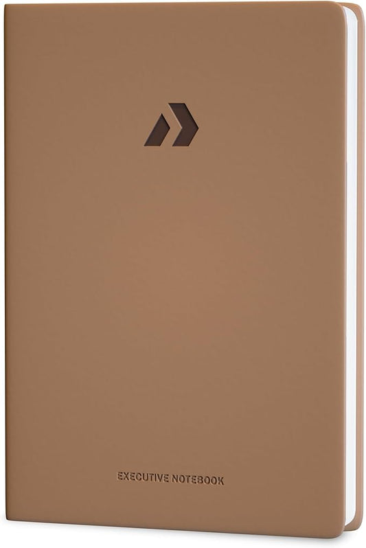 Nextnoid Hardcover Lined Journal Notebook - 120 GSM Thick Paper, A5 Notebook Journal for Men 160 Pages - Perfect for Journaling Notebooks for Work and Note-Taking (Brown,Ruled)