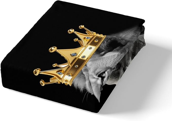 Wild Lion Couple Duvet Cover Set King Size,Gold King and Queen Crown Comforter Cover with 2 Pillowcases,Tropical African Animal Modern Bedding Set for Adult Young Bedroom Xmas Gift (No Comforter)