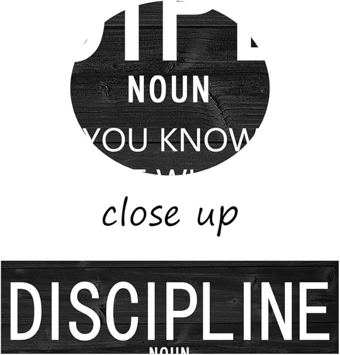 Discipline Noun Leadership Noun Perseverance Noun Inspirational Wall Art Positive Motivational Poster Canvas Painting Wall Art Framed Artwork Prints Picture for Living Room Office [18''Wx 24''H]
