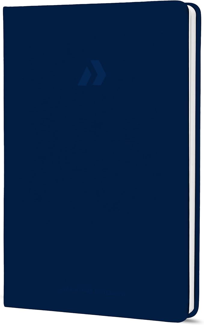 Nextnoid Lined Hardcover Notebook Journal - 120 GSM Thick Paper, Medium A5 Notebbok 160 Pages - Perfect Mens Journal For Writing, Journaling and Note-Taking (Navy Blue,Ruled)
