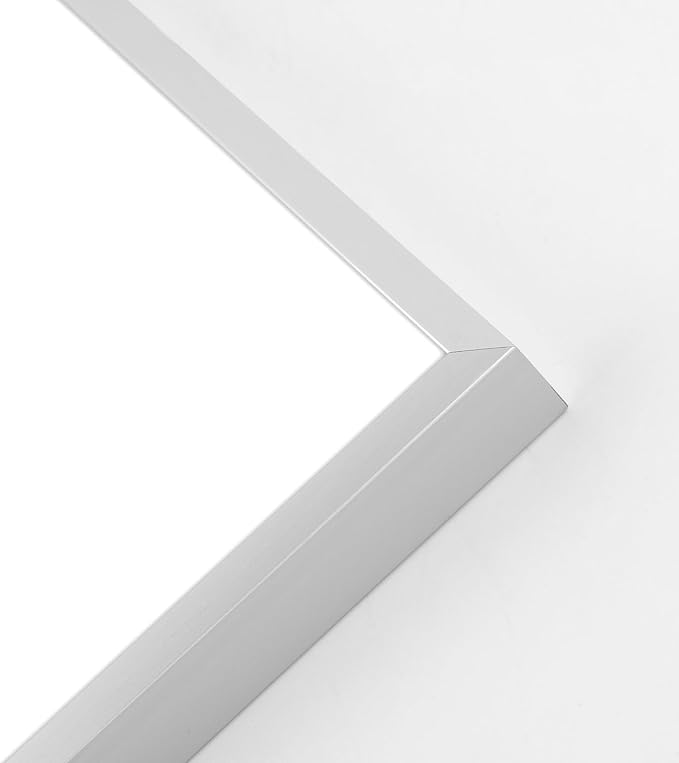 Golden State Art 14x18 Picture Frame 3 Pack - Aluminum Frames with 11x14 Removable Mats & Real Glass, Display 14x18 Posters or 11x14 Photos - Silver Gallery Wall Frames for Home Office Decor