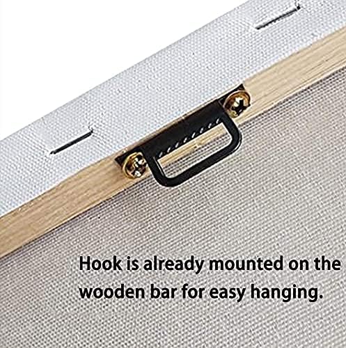 Wieco Art Morning Dancing 100% Hand Painted Floral Oil Paintings Canvas Wall Art Modern Stretched and Framed Grace Abstract Flowers Artwork Ready to Hang for Living Room Home Decorations Wall Decor