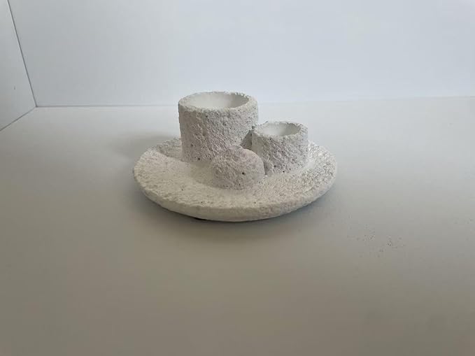 4 in 1 Cement Holder for Incense Sticks/Palo Santo/Sage Sticks/Candle