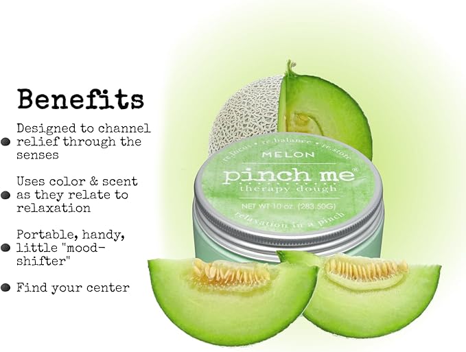 Pinch Me Therapy Dough - Holistic Aromatherapy Stress Relieving Putty (Melon)