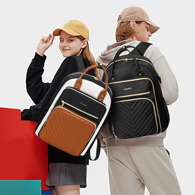 LOVEVOOK Laptop Backpack for Women, Water Resistant Travel Work Backpacks Purse Stylish College Business Teacher Nurse Computer Bag