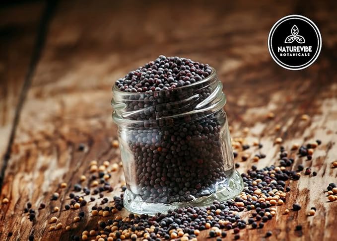 Naturevibe Botanicals Black Mustard Powder 5lb | Non GMO Gluten Free Vegan | Indian spice made with 100% Pure Black Mustard Seeds | Bulk Bag (80 Ounces)