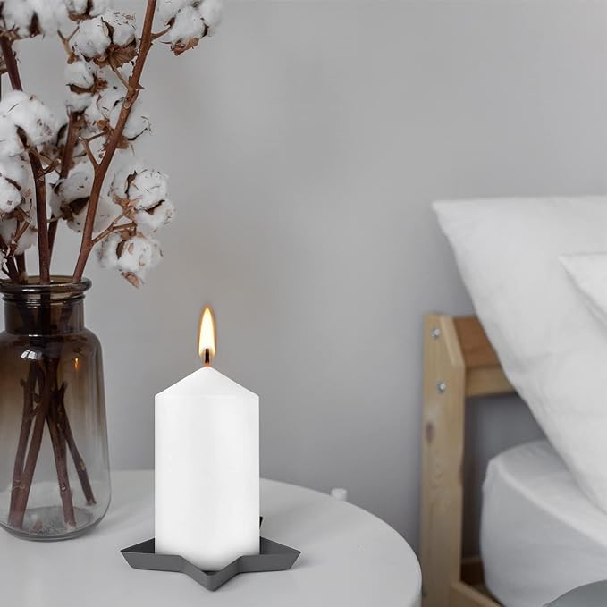 2"x4" High White Pillar Candles, Set of 20, Unscented. Bulk Buy. Ideal for Wedding, Emergency Lanterns, Spa, Aromatherapy, Party