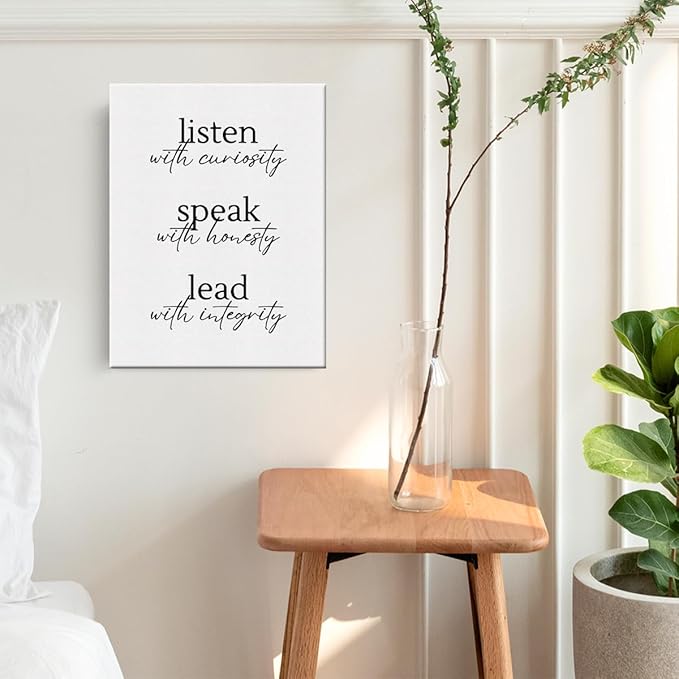 Inspirational Canvas Wall Art Framed HR Office Decor Paintings Canvas Prints Motivational Poster for Home Office Living Room Bedroom Kitchen Cafe Restaurant Garage Wall Decor Artwork Decorative