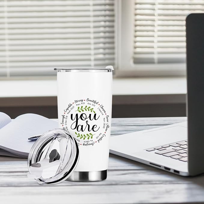 Christian Gifts for Women Sister Tumbler, Inspirational Bible Verse Scripture Gifts Birthday Christmas, Faith Religious Coffee Mug Stainless Steel Vacuum Insulated Double Wall Travel Cup with Lid，20oz