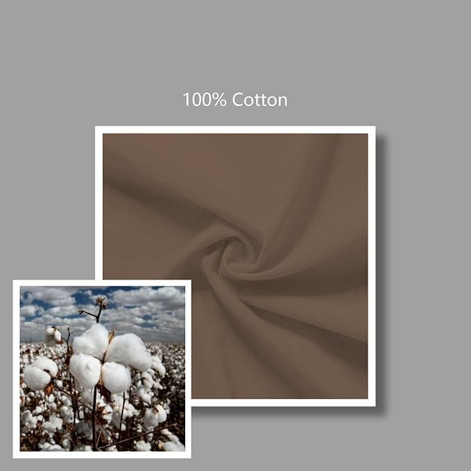 TOPDesign 12-Pack Economical 16"x15" Brown Cotton Tote Bag, Lightweight Medium Reusable Grocery Shopping Cloth Bags, Suitable for DIY, Advertising, Promotion, Gift, Activity