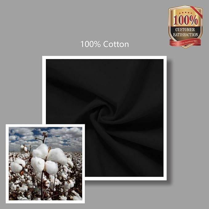 TOPDesign 10-Pack Economical 11.8"x13" Black Cotton Tote Bag, 5oz Lightweight Fabric, Small Reusable Grocery Shopping Cloth Bags, DIY Your Creative Designs