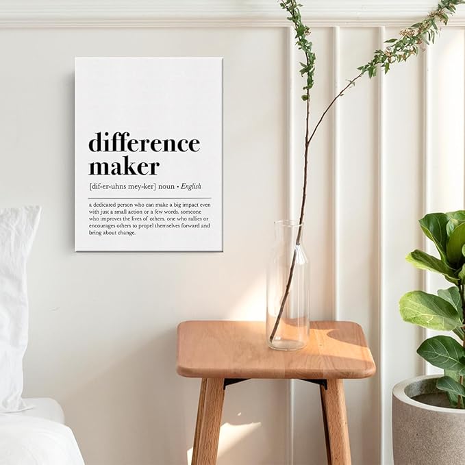 Inspirational Nurse Gifts Nurse Definition Canvas Wall Art Framed Thank You Appreciation Gifts Paintings Canvas Prints Poster for Home Office Bedroom Medical Clinic Wall Decor Artwork Decorative