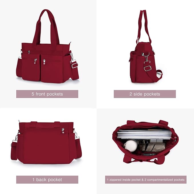 Tote Bag for Women Canvas Handbags for Woman Crossbody Bags with Multiple Pockets