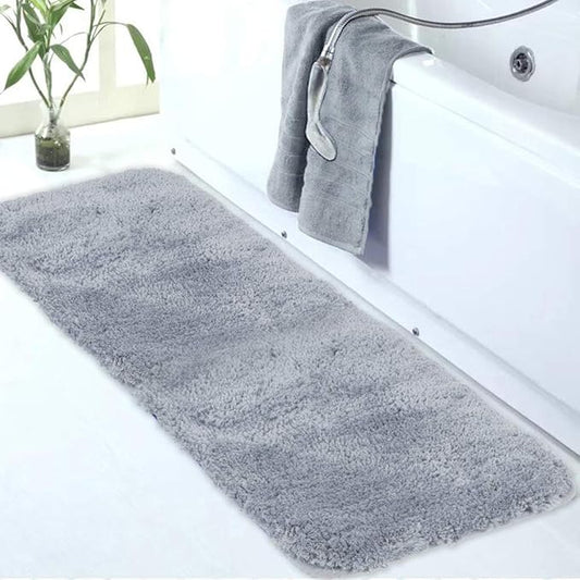 Walensee Large Bathroom Rug (24 x 60, Growing Blue) Extra Soft and Absorbent Shaggy Bath Mat Machine Washable Microfiber Non Slip Luxury Floor Mat