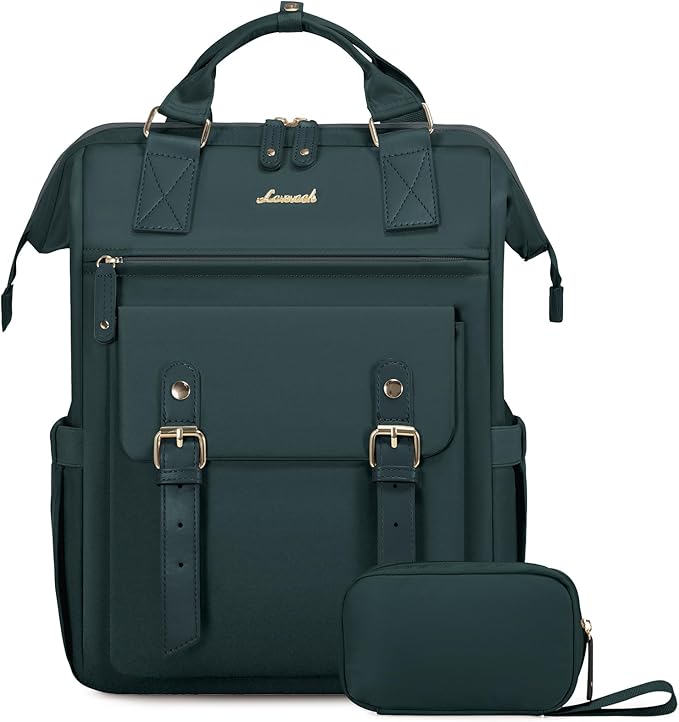 LOVEVOOK 18 Inch Backpack for Women, Extra Large Travel Laptop Backpack, Teacher Work Backpack Purse, College Nurse Bags Business Computer Bag with Luggage Strap