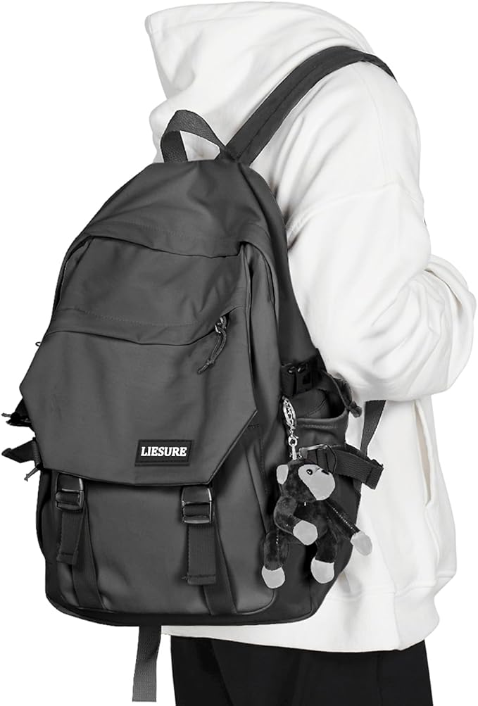 Lightweight School Bag Casual Daypack Laptop Backpack For Men Women Travel Rucksack For High School Middle Bookbag For Girls(Dark grey)