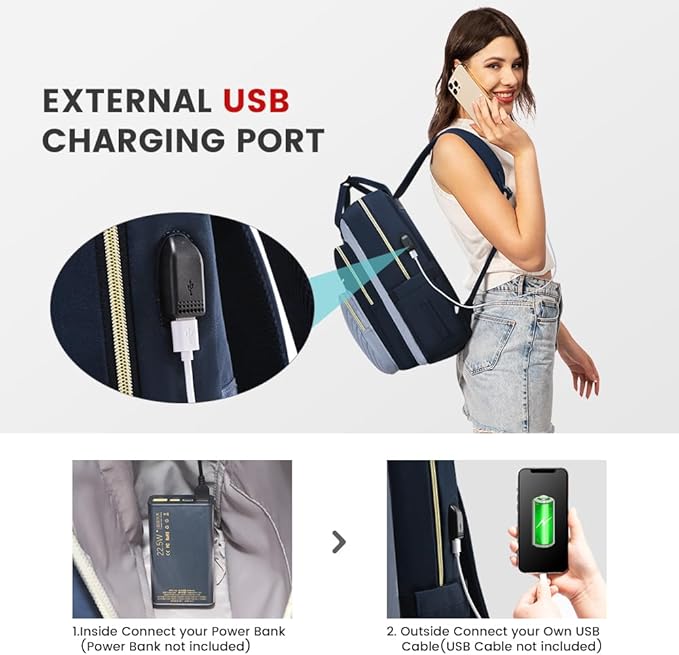 LOVEVOOK Laptop Backpack for Women,15.6 Inch Laptop Computer Bag Travel Backpack Purse,Waterproof Work Business Backpack