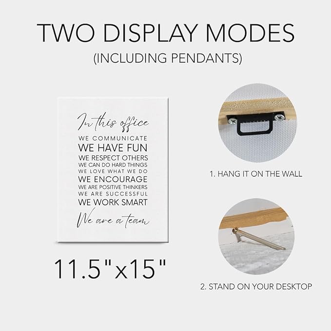 Positive Canvas Wall Art Framed Therapy Office Decor Mental Health Gifts Paintings Canvas Prints Botanical Leaves Line Art Poster for Home Therapist Counseling Office Wall Decor Artwork Decorative