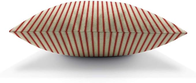 AOYEGO Red Vertical Stripe Throw Pillow Cover Streaks Red and White Line Background Fashion Striped Simple Repeat Pillow Case 18x18 Inch Decorative Men Women Room Cushion Cover for Home Couch