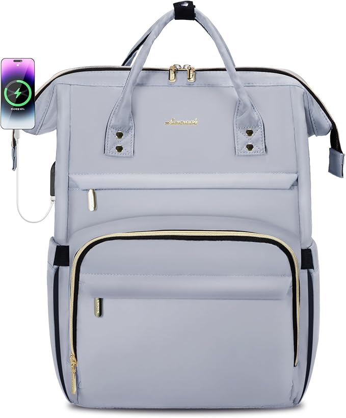 LOVEVOOK Laptop Backpack for Women Teacher Backpacks Nurse Bags,Work Bag Backpack Purse Bags Anti-Theft Travel Backpacks with USB Charging Port,15.6 Inch Backpack for College Business Casual