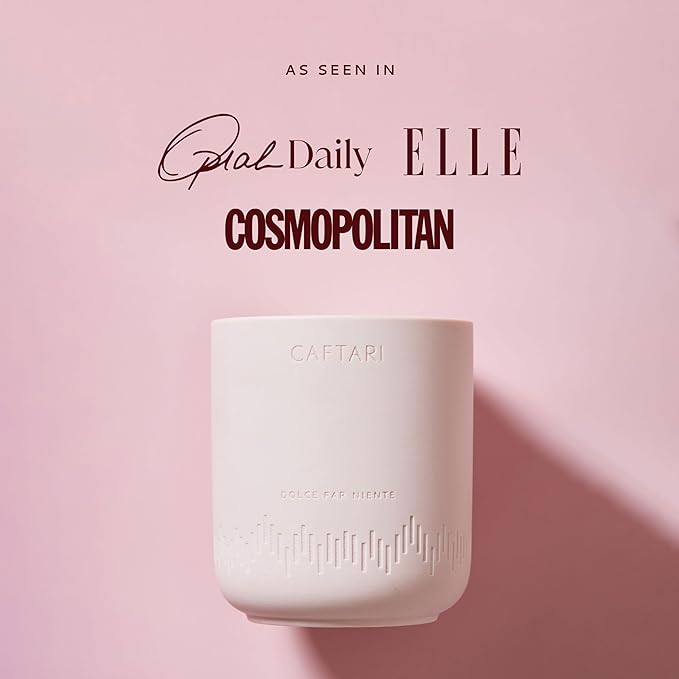 Luxury Aromatherapy Candle | Rose, Sandalwood & Violet Scented | 60 Hour Burn | Clean Coconut Soy Wax | Vegan, Gift-Ready Candle for Upliftment, Presence and Happiness | Dolce Far Niente