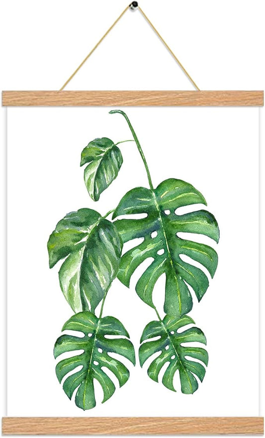 Magnetic Poster Hanger Frame,16x16 16x20 16x22 16x24 Magnet Frames Hangers for Photo Picture Maps Art Canvas Print Artwork Wall Hanging Teak Wood 16 Inch