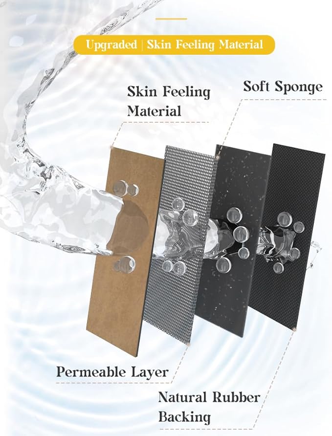 MontVoo -Bath Mat Rug-Rubber Backing Non Slip Quick Dry Absorbent Thin Bathroom Rugs Fit Under Door-Faux Suede Surface Bathroom Floor Mats-Shower Rug for in Front of Bathtub Shower Camel 24"X70"