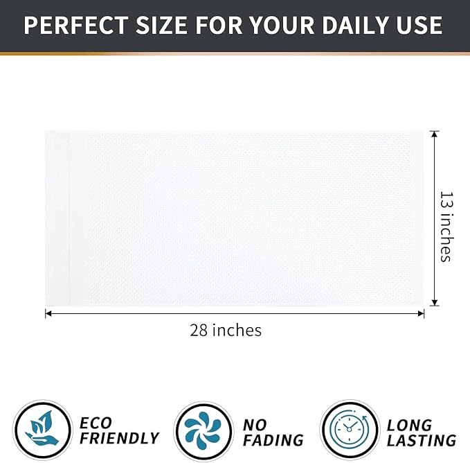 Homaxy 100% Cotton Waffle Weave Kitchen Towels, 13 x 28 Inches Super Absorbent and Machine Washable Dish Towels for Drying Dishes, 4-Packs, White