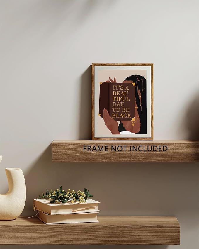 Marllifenney 3 Pcs Black Woman Wall Art Black Girl Posters Abstract African American Canvas Prints Black Women Painting Decor Modern Boho Female Pictures for Bedroom Living Room 12x16in Unframed