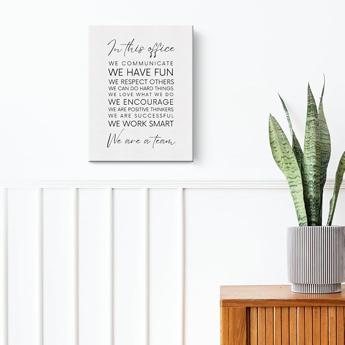 Positive Canvas Wall Art Framed Therapy Office Decor Mental Health Gifts Paintings Canvas Prints Botanical Leaves Line Art Poster for Home Therapist Counseling Office Wall Decor Artwork Decorative