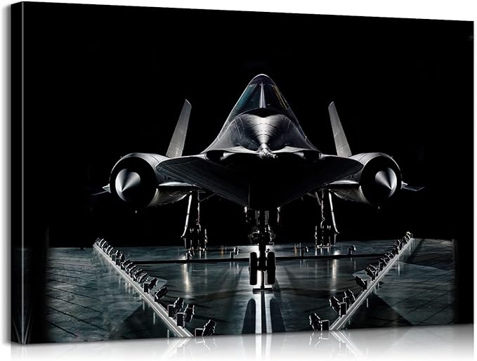 Airplane Decor Military Decor SR-71 Blackbird Poster Airplane Wall Decor Aviation Wall Art Airplane Poster Plane Decor Fighter Jet Poster Aviation Art Jet Wall Art for Home Room Decor (24''Hx36''W)