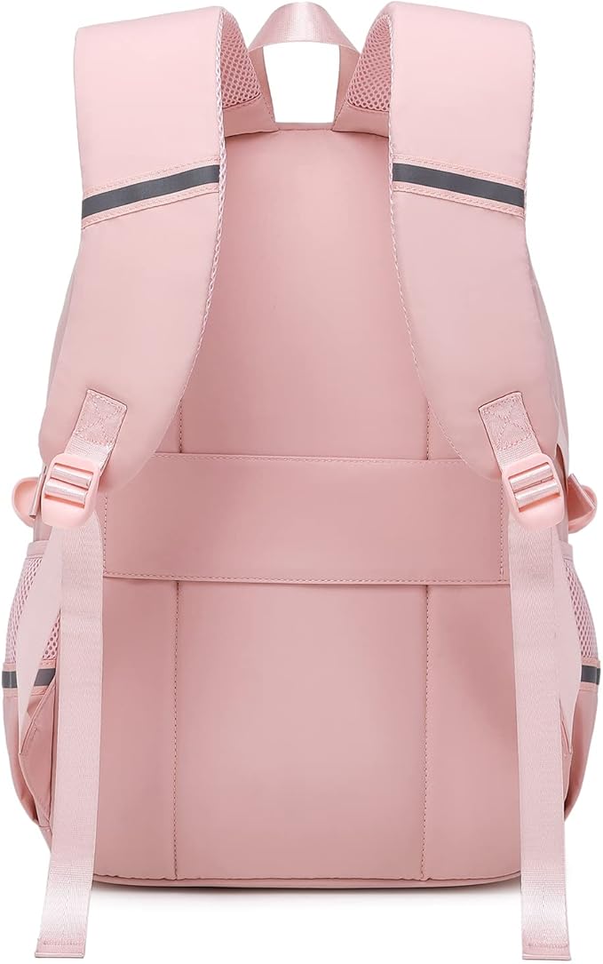 abshoo Big Student Laptop Backpack For College Women Middle High School Teen Girls Bookbag Travel Daypack (Pink)
