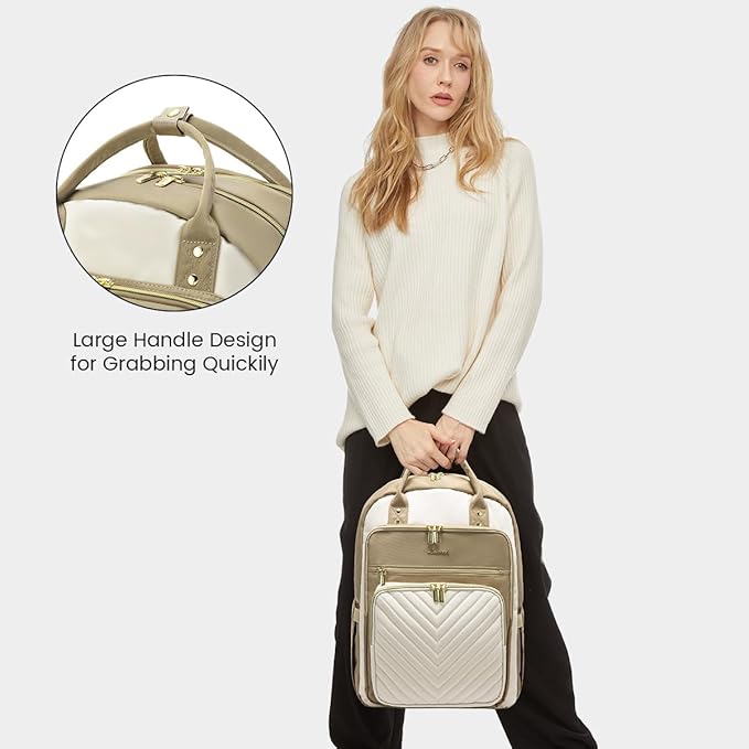 LOVEVOOK Laptop Backpack for Women, Water Resistant Travel Work Backpacks Purse Stylish Business Teacher Nurse Computer Bag with USB Charging Port