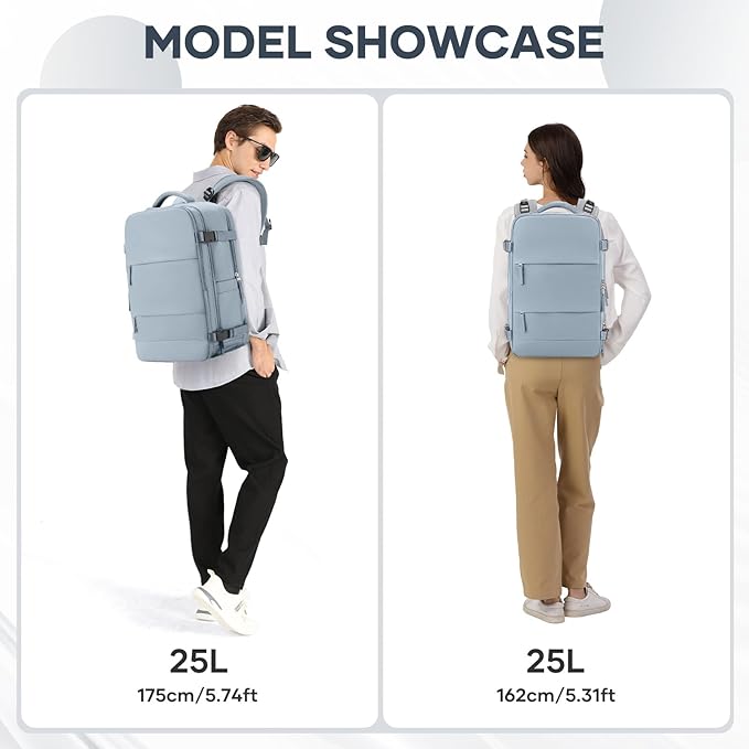 coowoz Travel Backpack For Women Men,Carry On Backpack,Hiking Backpack Waterproof Outdoor Sports Rucksack Casual Daypack travel essentials（Gray Blue）