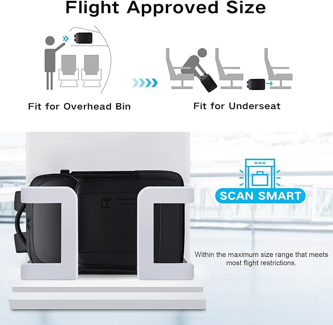 Travel Backpack for Men, 17.3 Inches Business Laptop Backpack Water-Resistant Carry on Airline Approved 18x14x8 Luggage Backpack with USB Charger Port