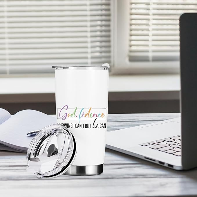 Inspirational Gifts for Women Mom Tumbler, Positive Bible Verse Christian Gifts Christmas Birthday Boss Day, Faith Religious Coffee Mug Stainless Steel Vacuum Insulated Double Wall Travel Cup，20oz