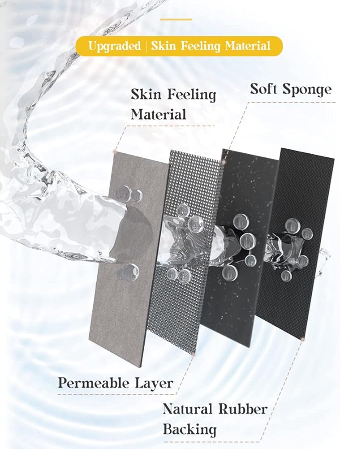 MontVoo -Bath Mat Rug-Rubber Backing Non Slip Quick Dry Absorbent Thin Bathroom Rugs Fit Under Door-Faux Suede Surface Bathroom Floor Mats-Shower Rug for in Front of Bathtub Shower Gray 24"X70"