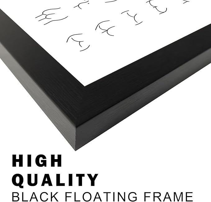 Funny Black and White Framed Modern Minimalistic Canvas Print Bathroom Sign Artwork