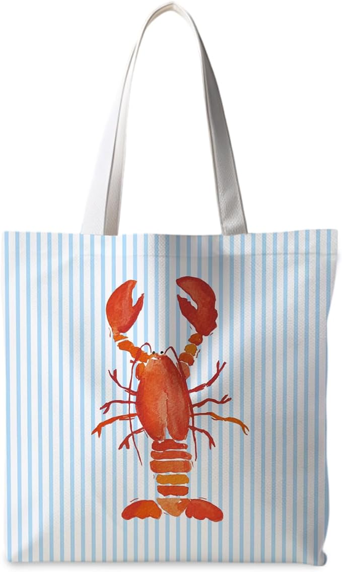 Beach Crab Tote Bag, Summer CrabsTote Bag for Women, Summer Crab Reusable Grocery Bags Shopping Bags