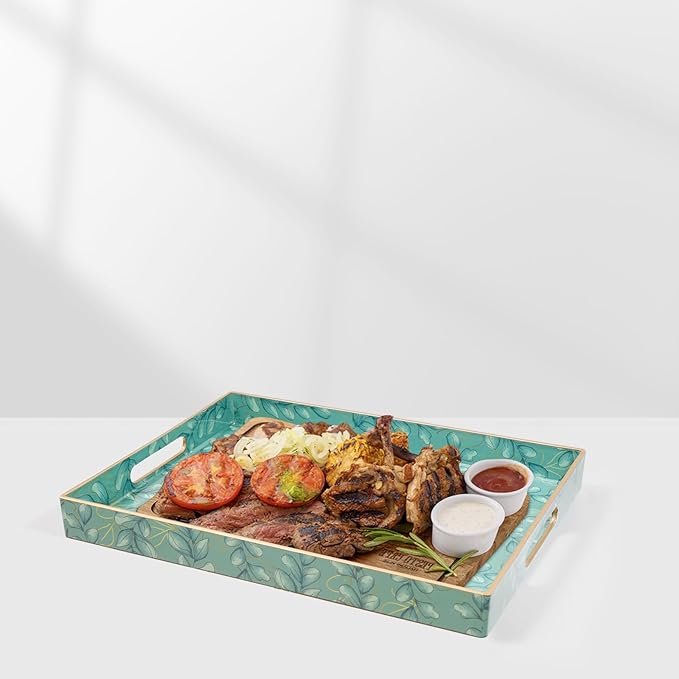 Coffee Table Tray, Serving Trays with Handles, Large Tray for Ottoman Coffee Table, Trays for Living Room Modern