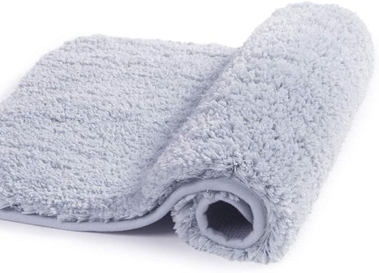Walensee Bath Rug - Non Slip, Absorbent, Soft Microfiber Shaggy Mat (20 x 32, Growing Blue) - Machine Washable, Thick Plush Shower Mat