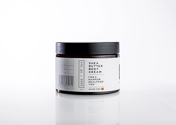 Kaeme Urbane Raw Shea Butter Unrefined Skin Moisturizer with Coconut Oil handmade from Organic whipped body butter for women and men (10.5oz/300g jar)