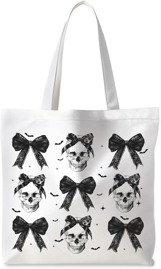 Halloween Tote Bag, Halloween Gifts for Women, Horror Tote Bag, Reusable Grocery Bags Shopping Bags