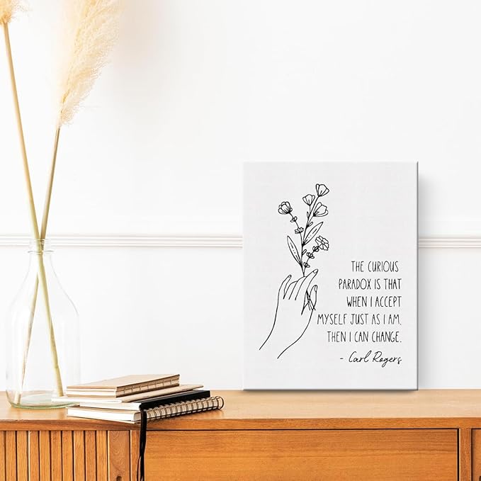 Therapy Office Decor Inspirational Canvas Wall Art Framed Mental Health Gifts Paintings Canvas Prints Poster for Home Counselor Office Treatment Psychology Room Wall Decor Artwork Decorative