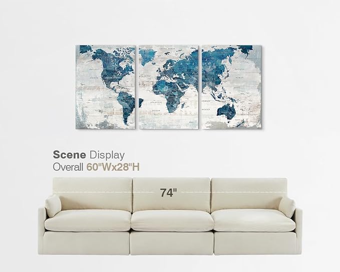 Wall Art for Living Room Bedroom Wall Decor Blue Office Pictures for Wall Decoration Farmhouse Artwork for Walls Boys