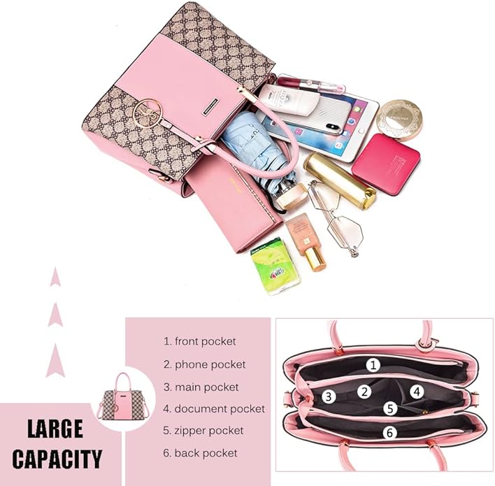 KURGOOL Women Purses and Handbags Top Handle Satchel Shoulder Bags Messenger Tote Bag for Ladie